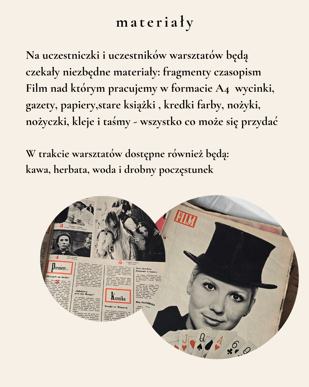 Warsztaty kolażu - Jak w filmie!