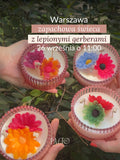 Stwórz swoją zapachową świecę w pięknej cukiernicy z gerberami z wosku pszczelego