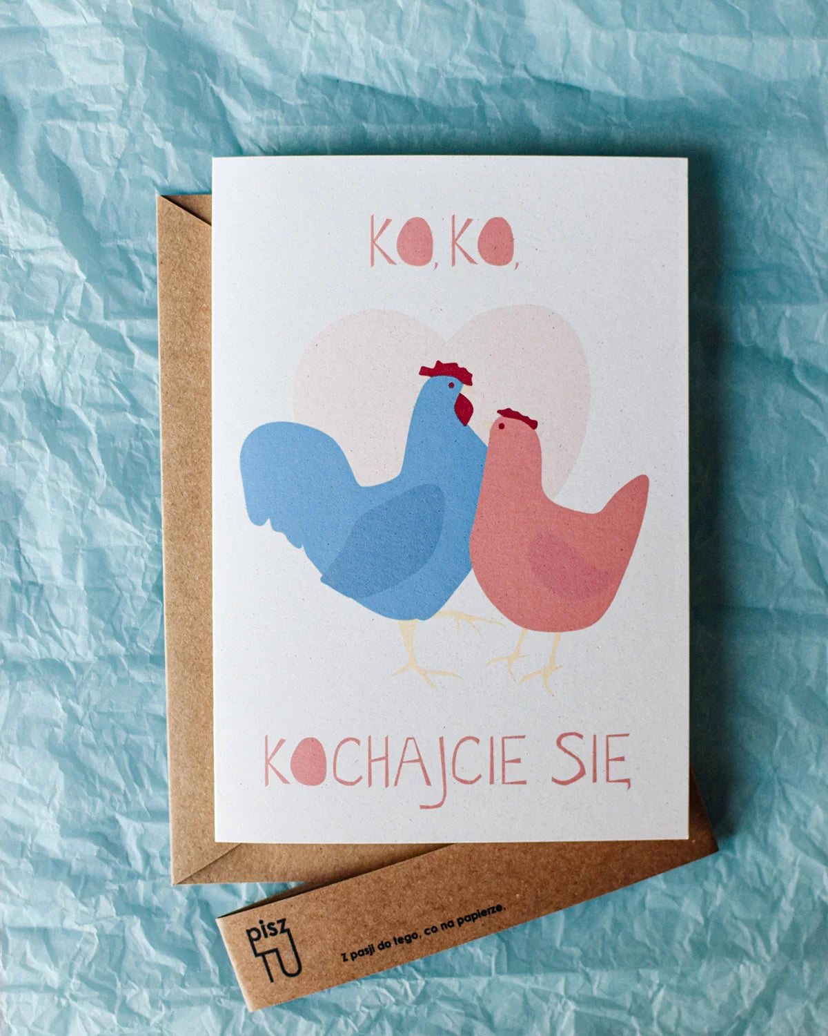 Kartka ślubna „Ko, ko, kochajcie się”
